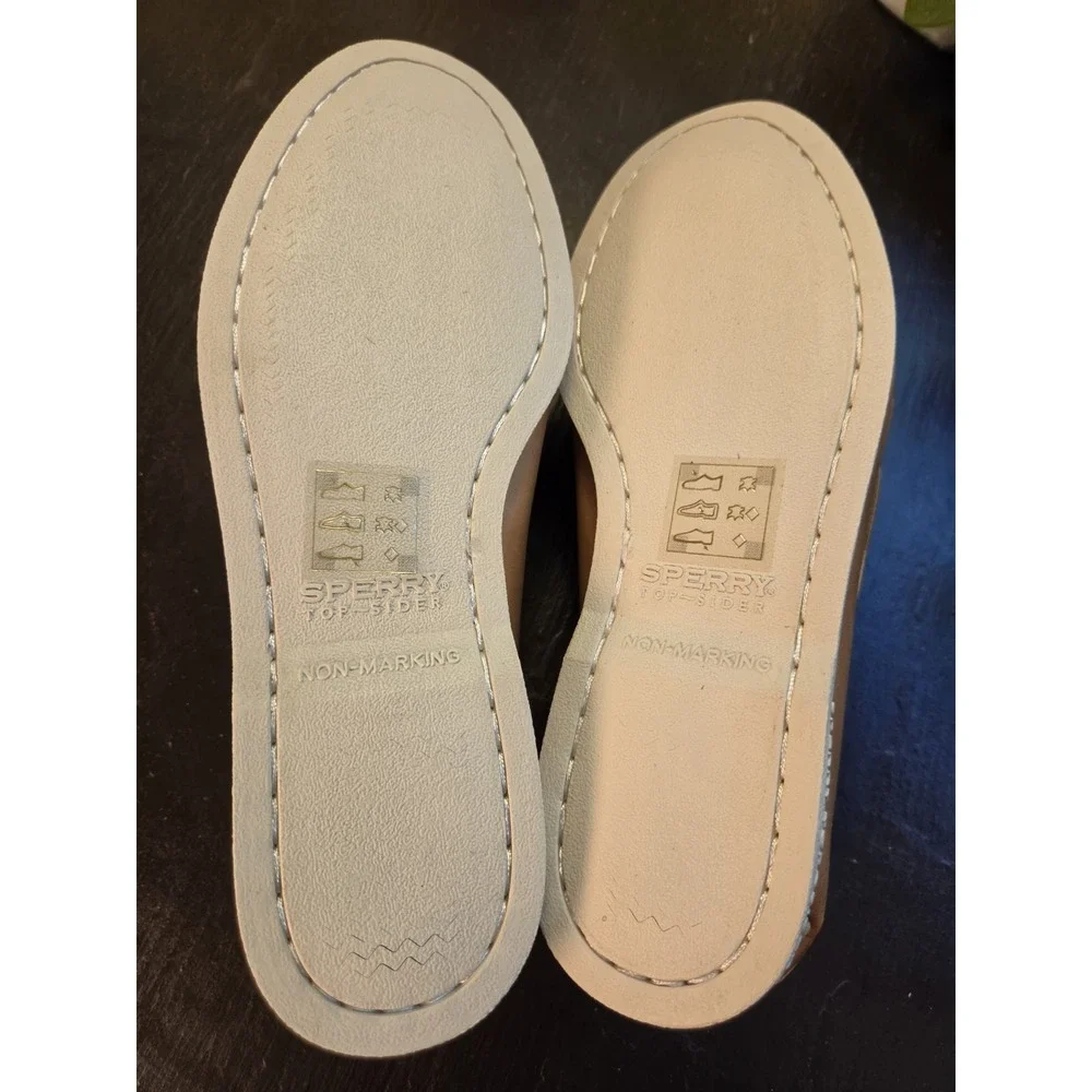 Sperry Men's Top Sider AO 2-Eye Moc Toe Leather Boat/Deck Shoes Cream 7.5 W NEW!